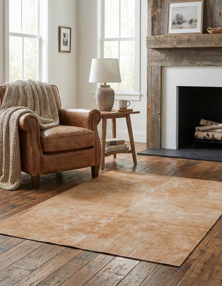 Detail image of  2' x 3' Cowhide Leather Rug