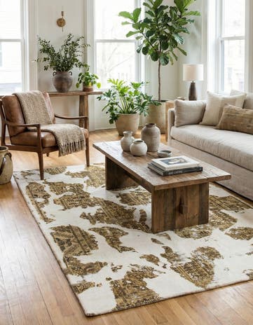 4' 8 x 7' 4 Hand Knotted Ultra Vintage Persian Wool Rug