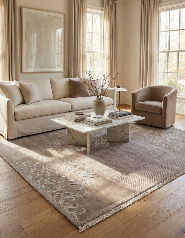 Detail image of 5' 5 x 7' 8  Hand Knotted Darya Wool Rug