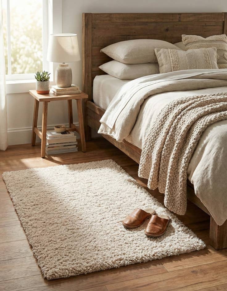 Detail image of  2' x 3' Soft Solid Shag Rug