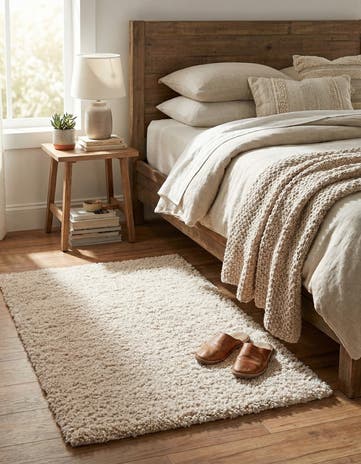 2' x 3' Soft Solid Shag Rug