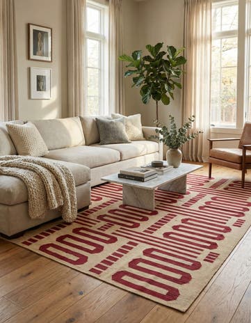 8' 3 x 9' 8 Hand Woven Kilim Modern Wool Rug