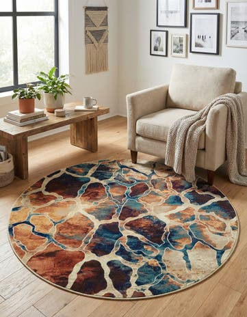 5' x 5' Gossamer Round Rug