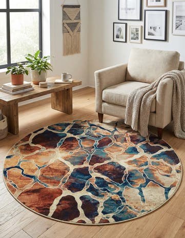5' x 5' Gossamer Round Rug