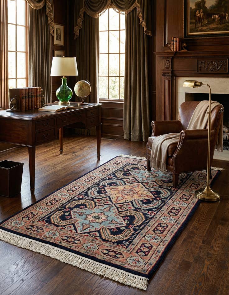 Detail image of 3' 3 x 5' Hand Knotted Bokhara Wool Rug