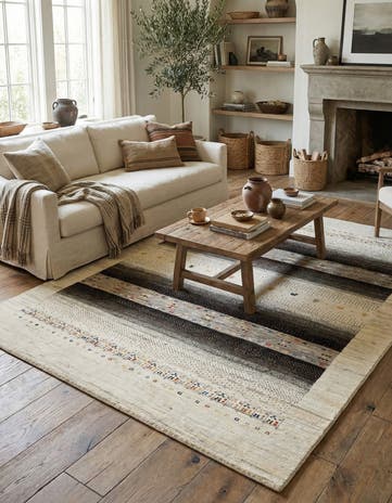 5' x 6' 7 Hand Knotted Kashkuli Gabbeh Wool Rug