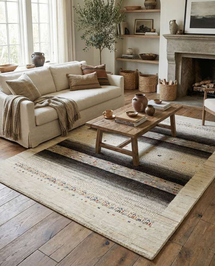 5' x 6' 7 Hand Knotted Kashkuli Gabbeh Wool Rug