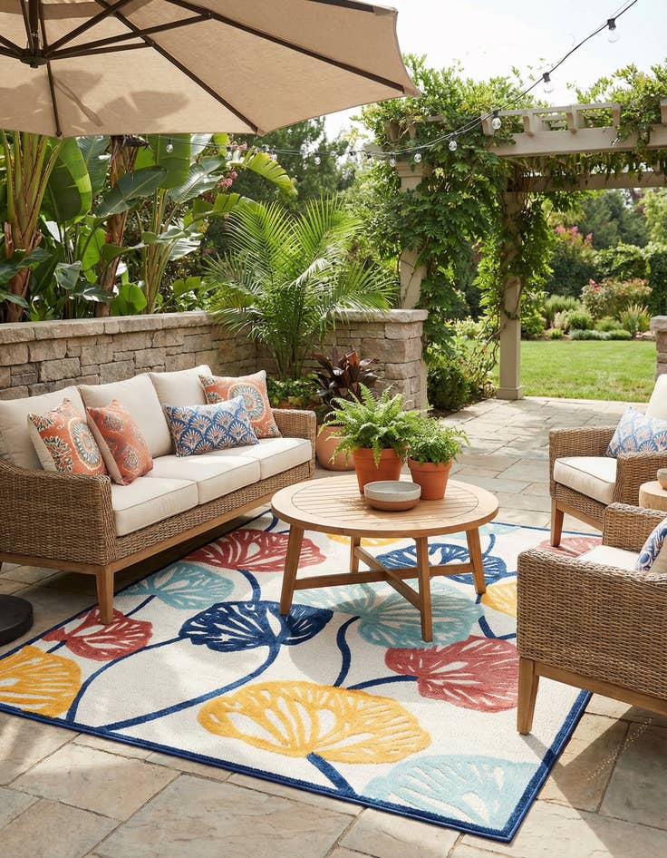 Detail image of  9' x 12'  Washable Belize Indoor / Outdoor Rug