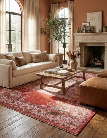 8' 7 x 11' 8 Hand Knotted Ultra Vintage Persian Wool Rug