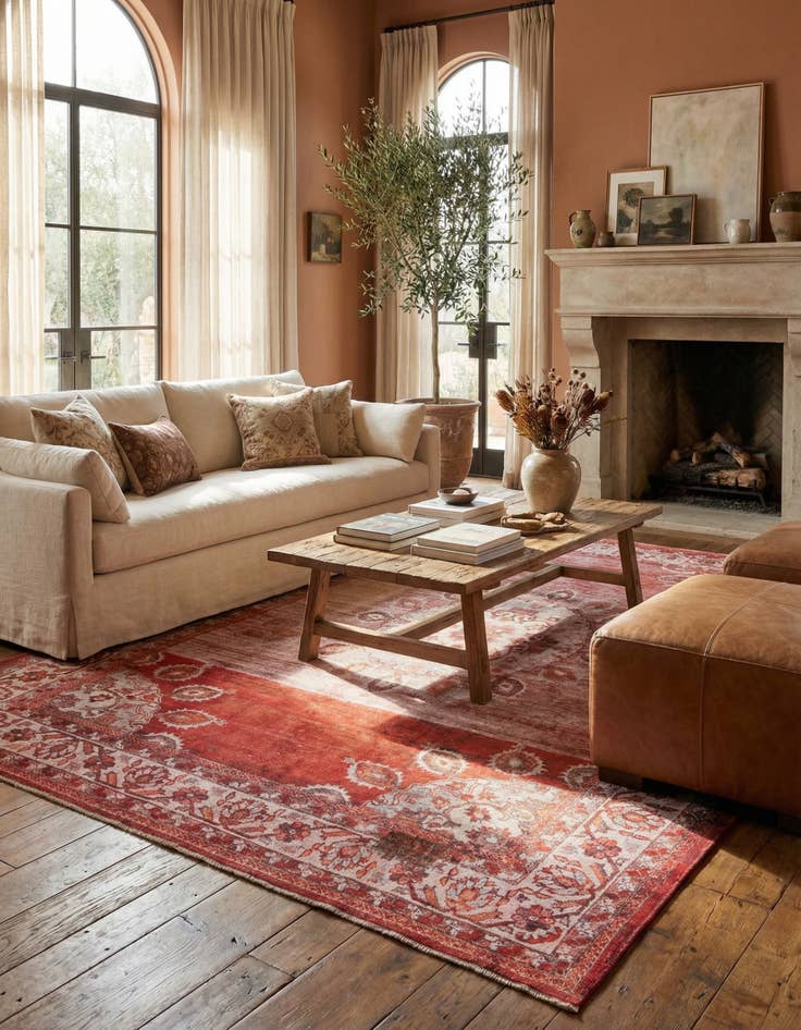 Detail image of 8' 7 x 11' 8  Hand Knotted Ultra Vintage Persian Wool Rug