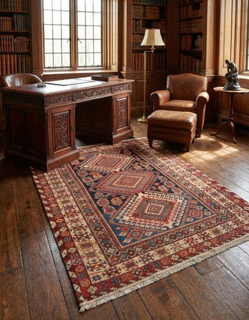4' 1 x 5' 8 Schirwan Wool Rug