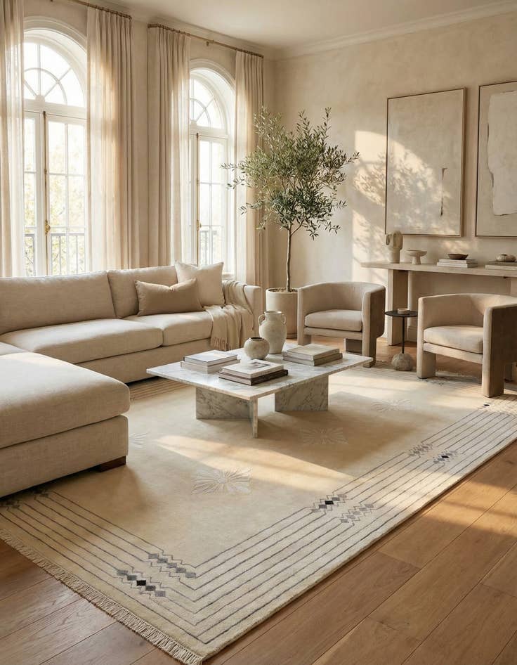 Detail image of 8' 2 x 11' 4  Hand Knotted Darya Wool Rug