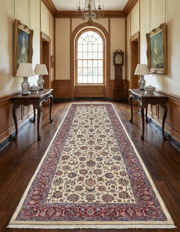 5' 10 x 13' 8 Hand Knotted Mashad Persian Runner Rug