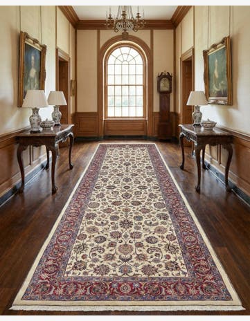 5' 10 x 13' 8 Hand Knotted Mashad Persian Runner Rug