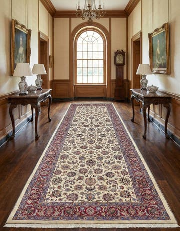 5' 10 x 13' 8 Hand Knotted Mashad Persian Runner Rug