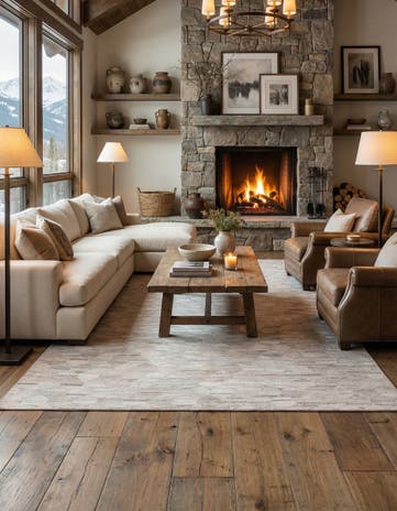 5' 2 x 7' 10 Cowhide Rug