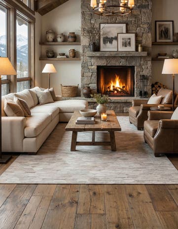 5' 2 x 7' 10 Cowhide Rug