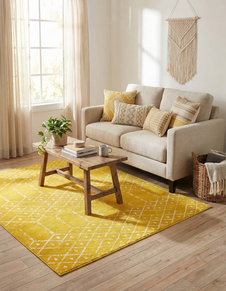 Detail image of  5' 3 x 5' 3 Paxon Trellis Square Rug