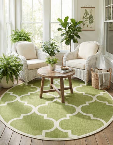 10' x 10' Lattice Round Rug