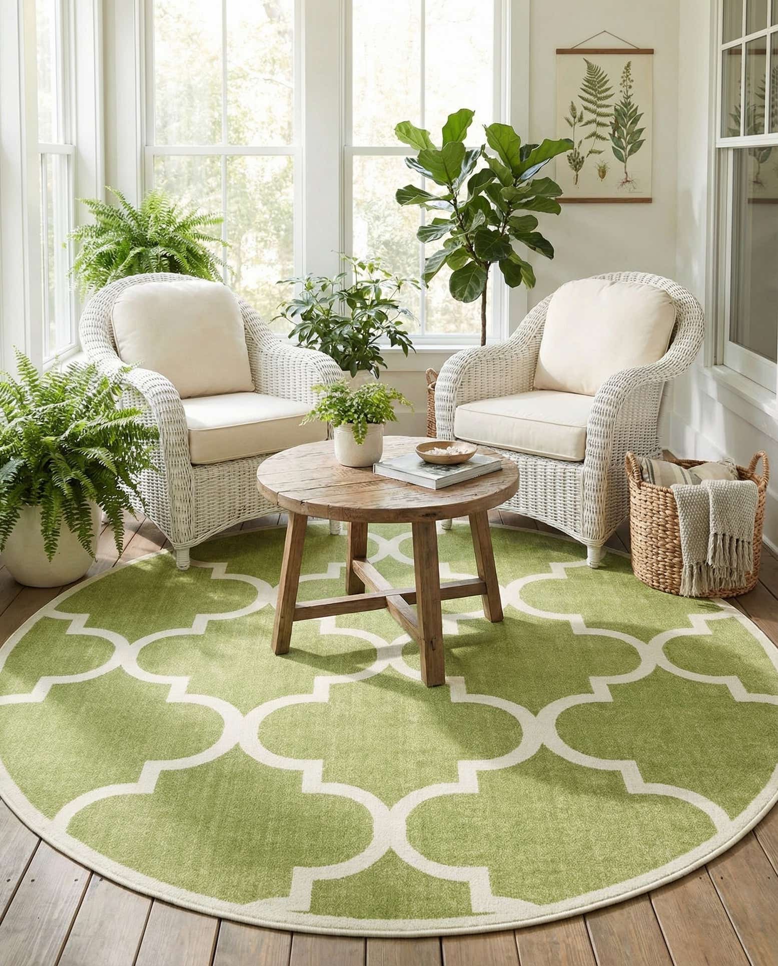10' x 10' Lattice Round Rug