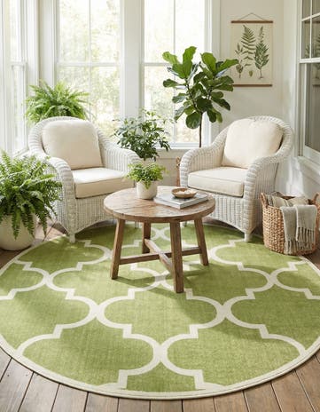 10' x 10' Lattice Round Rug