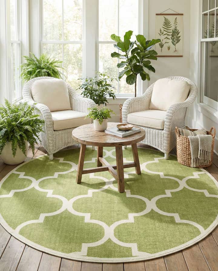 10' x 10' Lattice Round Rug