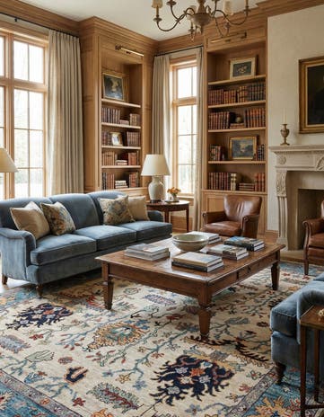 9' 4 x 12' 2 Hand Knotted Oushak Wool Rug