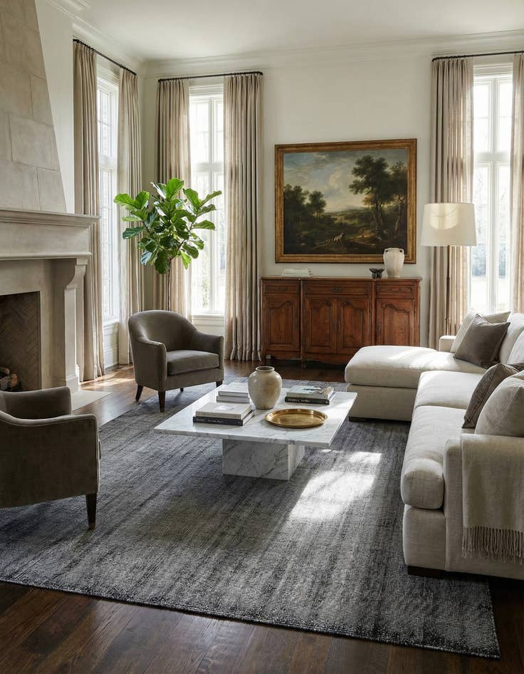 Detail image of  12' x 16' 1  Hand Woven Jill Zarin English Manor Wool Rug