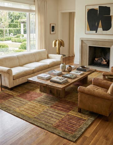 6' 8 x 9' 9 Hand Knotted Modern Ziegler Rug