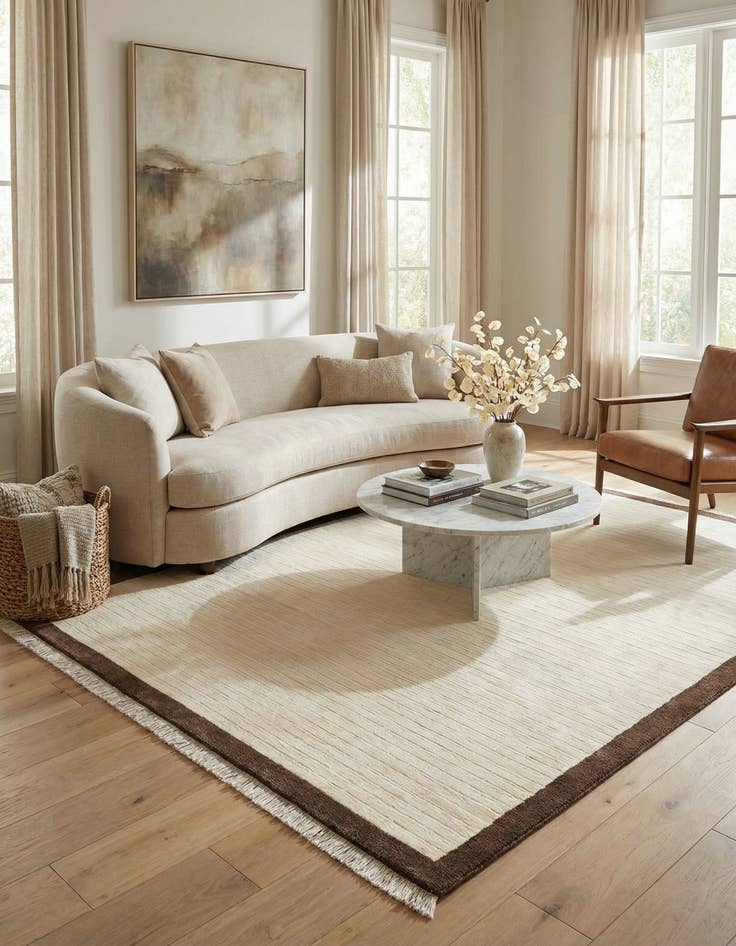 Detail image of 6' 7 x 9' 11  Hand Knotted Darya Wool Rug