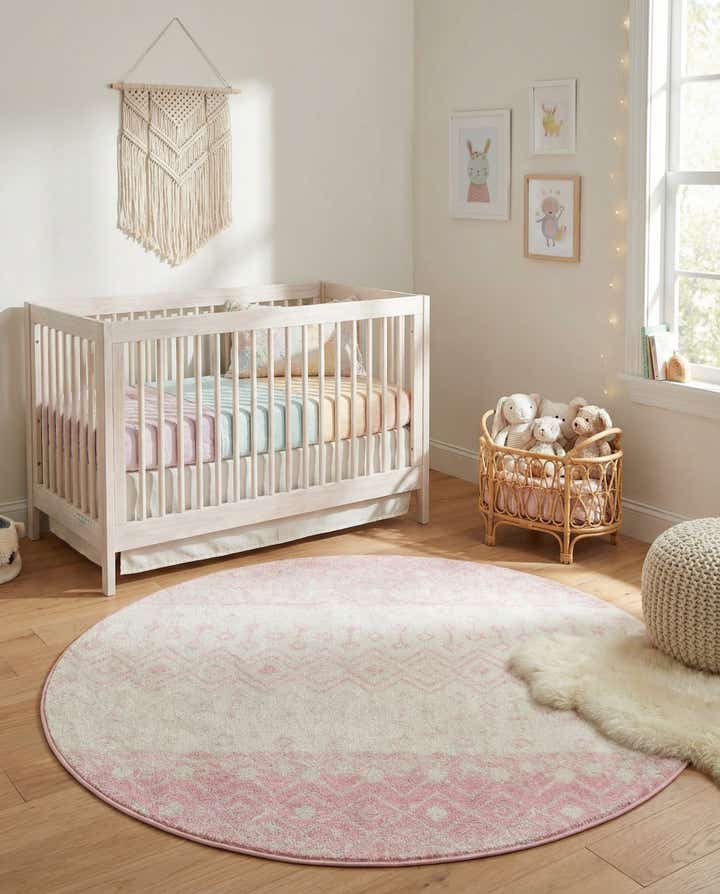 5' 3 x 5' 3 Moroccan Trellis Round Rug