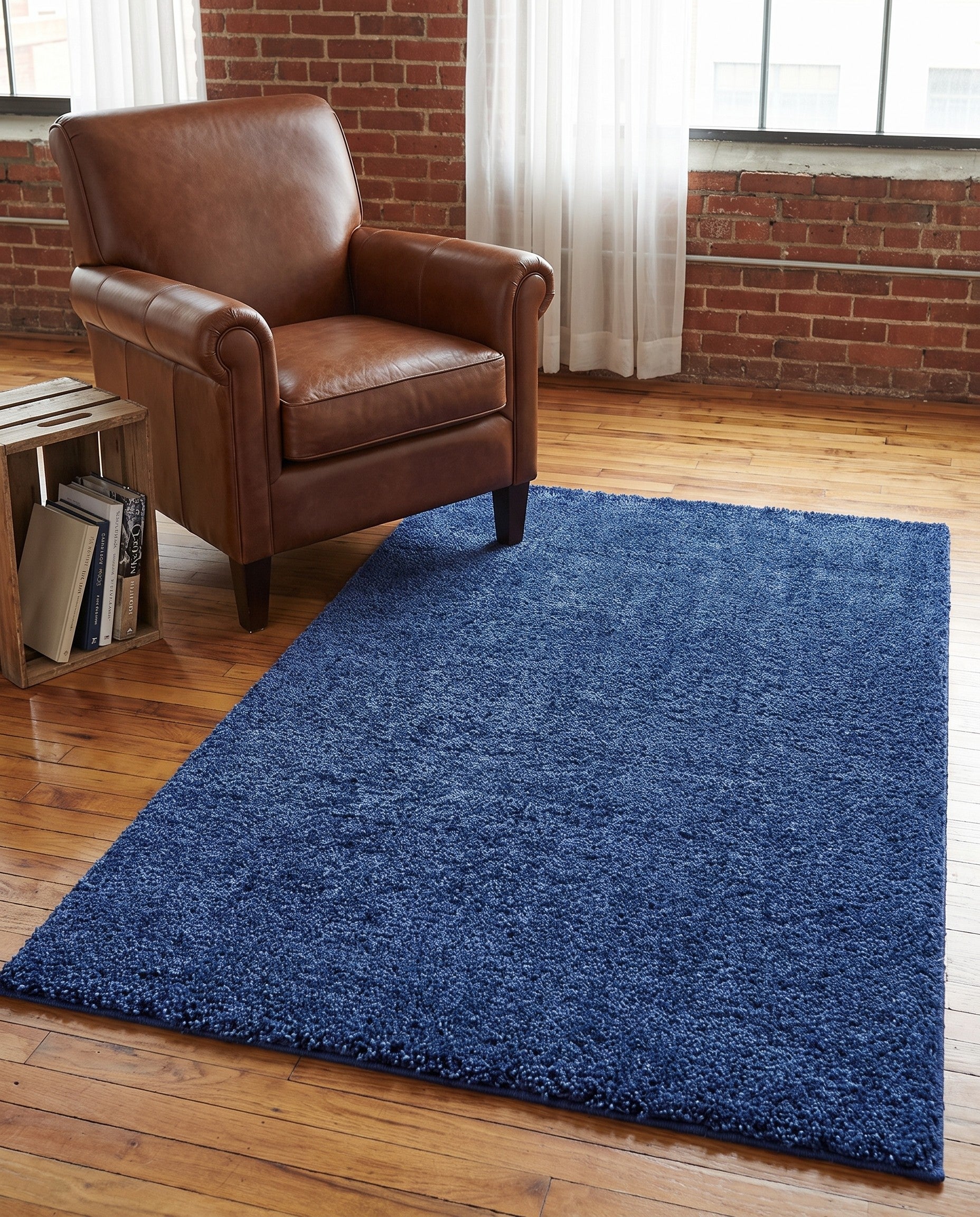 4' x 6' Solid Frieze Rug