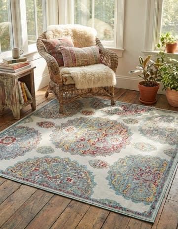 Cream Paragon Square Rug