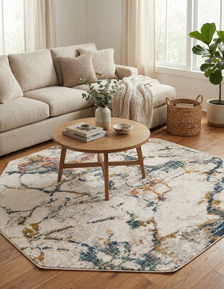 7' 3 x 7' 3 Gemstone Octagon Rug