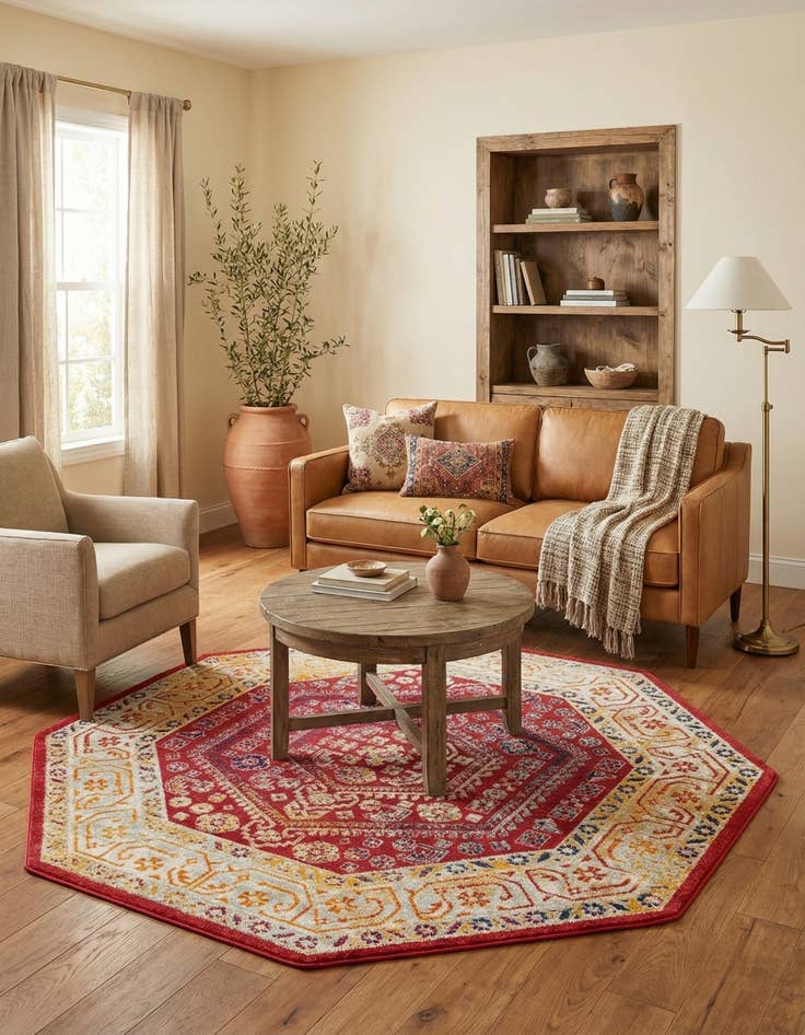 Detail image of  7' x 7' Aurelia Octagon Rug