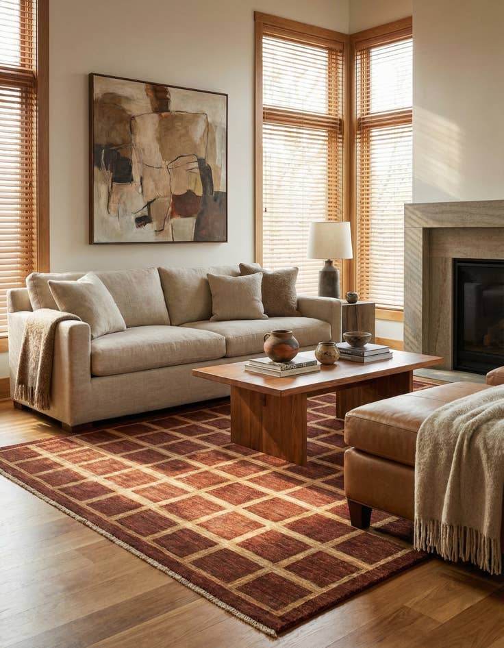 Detail image of 5' 7 x 7' 8  Hand Knotted Modern Ziegler Rug