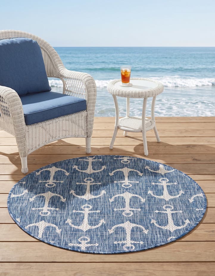 3' x 3' Easy-Clean Coastal Indoor / Outdoo...