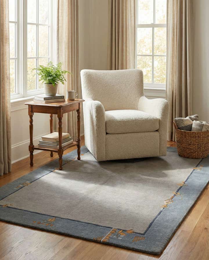 4' 9 x 6' 7 Hand Knotted Nepal Wool Rug