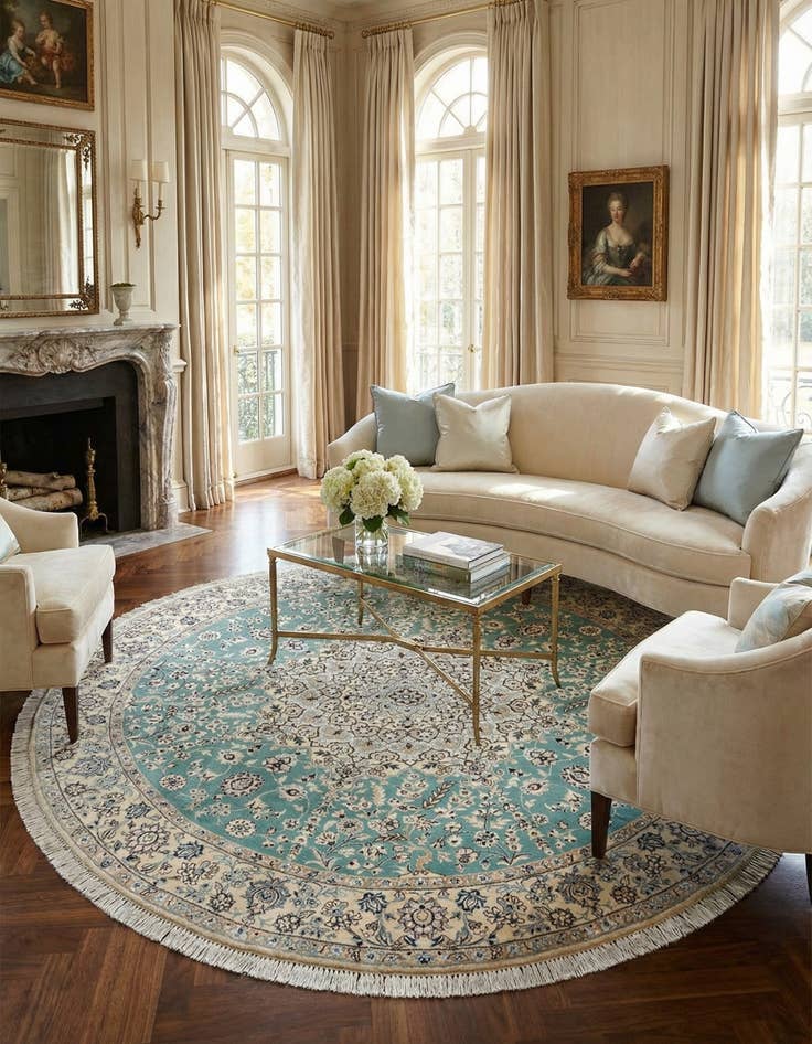 Detail image of 6' 9 x 6' 11 Nain Round Rug