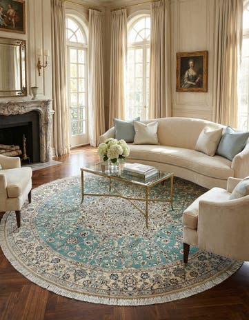 6' 9 x 6' 11 Nain Round Rug
