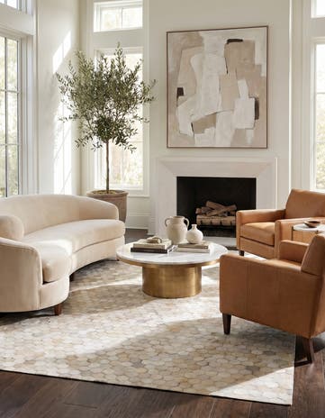 5' x 7' 8 Cowhide Stocks Rug