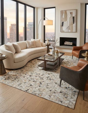 5' x 8' Cowhide - Patchwork Rug