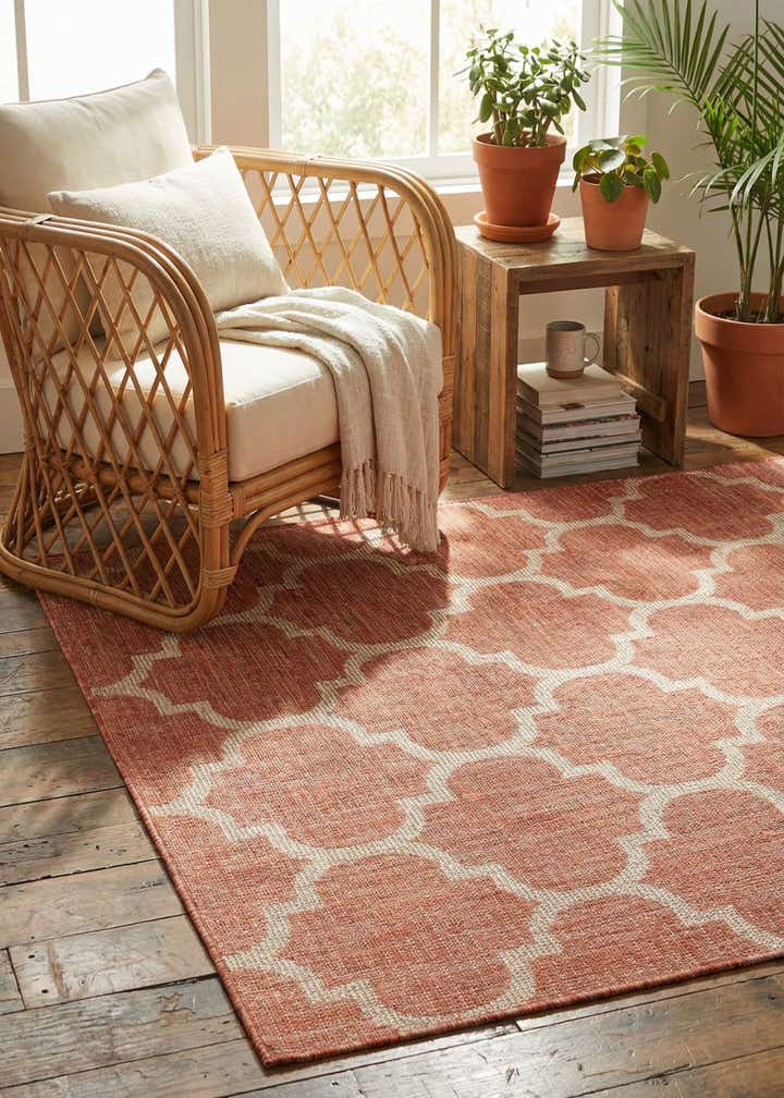 4' x 6' Easy-Clean Trellis Indoor / Outdoor Rug