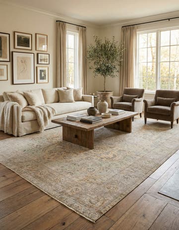 7' 1 x 10' 8 Hand Knotted Ultra Vintage Persian Wool Rug