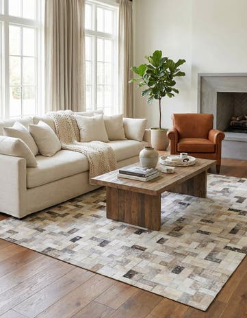 5' 3 x 7' 6 Cowhide Rug