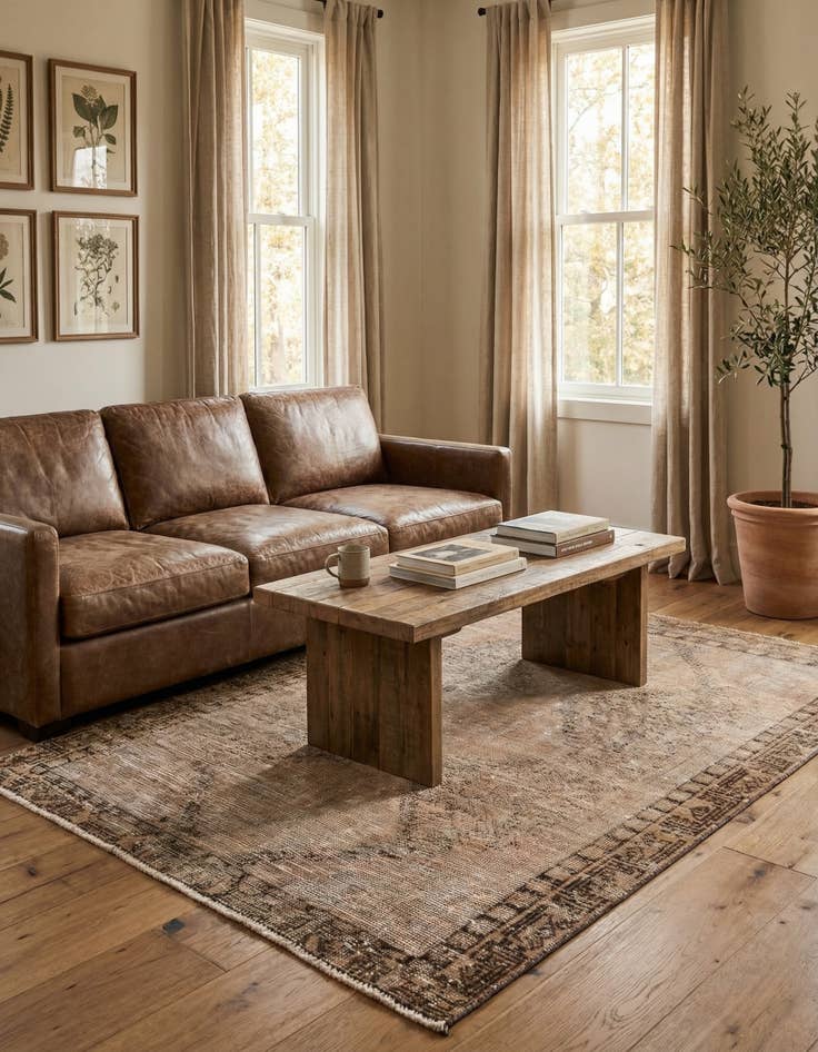 Detail image of  4' 4 x 6' 3  Hand Knotted Ultra Vintage Persian Wool Rug