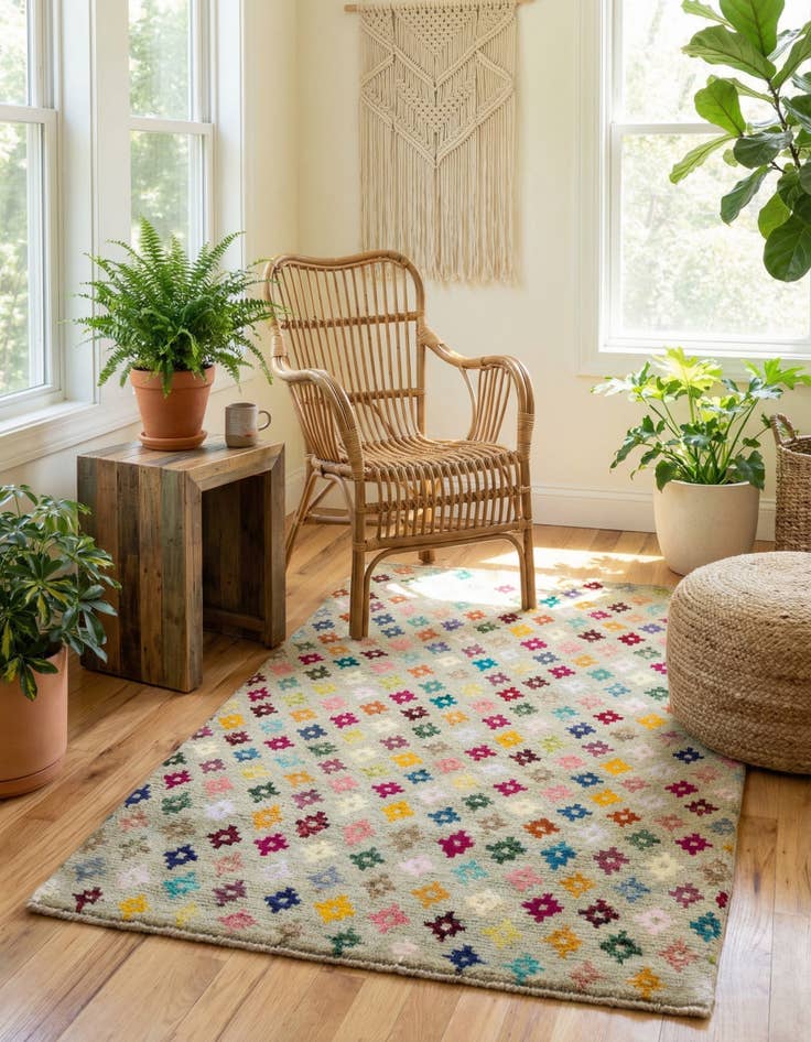 Detail image of  3' 1 x 5' 3  Hand Knotted Balouch Rug