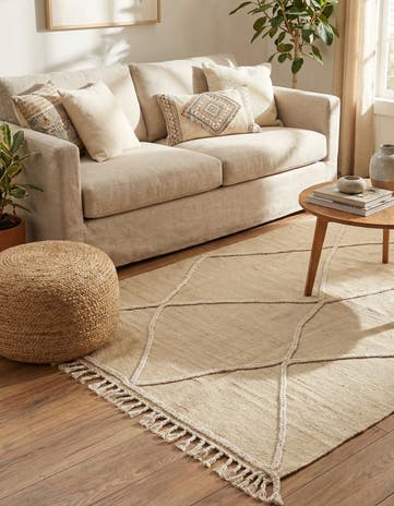3' 5 x 4' 10 Hand Knotted Moroccan Wool Rug