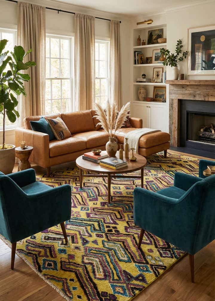 8' 1 x 10' 2 Hand Knotted Darya Wool Rug