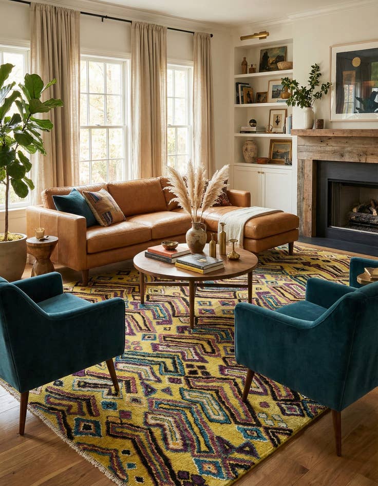 Detail image of 8' 1 x 10' 2  Hand Knotted Darya Wool Rug